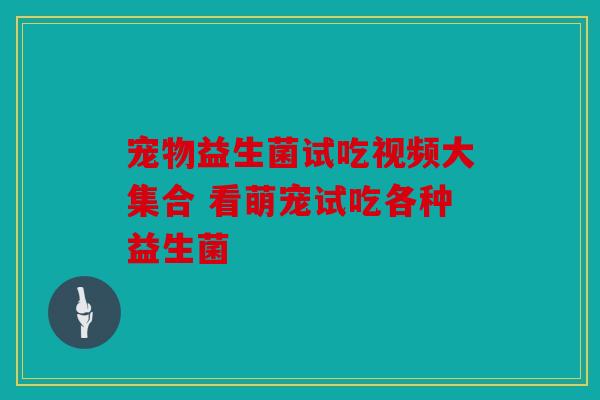 宠物益生菌试吃视频大集合 看萌宠试吃各种益生菌