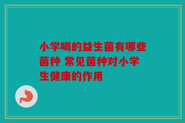 小学喝的益生菌有哪些菌种 常见菌种对小学生健康的作用
