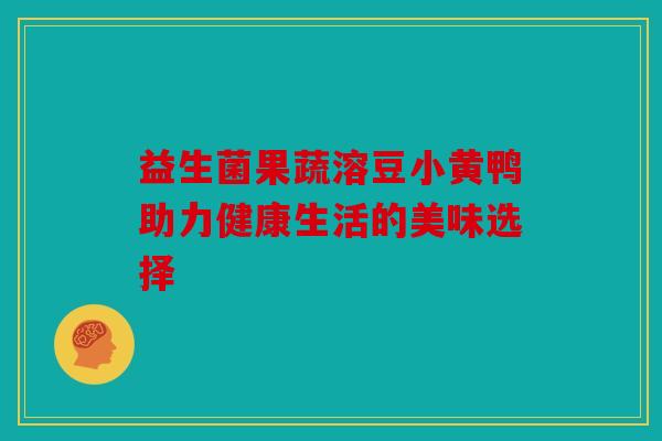 益生菌果蔬溶豆小黄鸭助力健康生活的美味选择