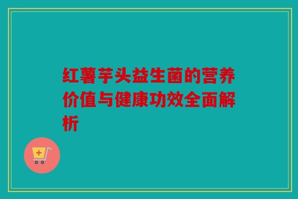 红薯芋头益生菌的营养价值与健康功效全面解析
