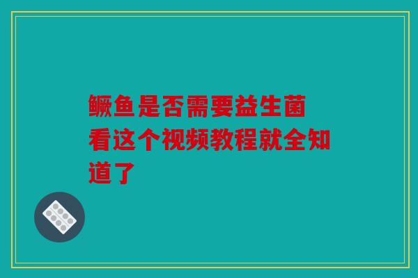 鳜鱼是否需要益生菌 看这个视频教程就全知道了 鳜鱼是否需要益生菌 看这个视频教程就全知道了