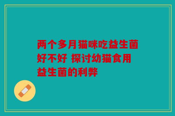 两个多月猫咪吃益生菌好不好 探讨幼猫食用益生菌的利弊