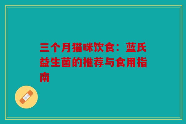 三个月猫咪饮食：蓝氏益生菌的推荐与食用指南