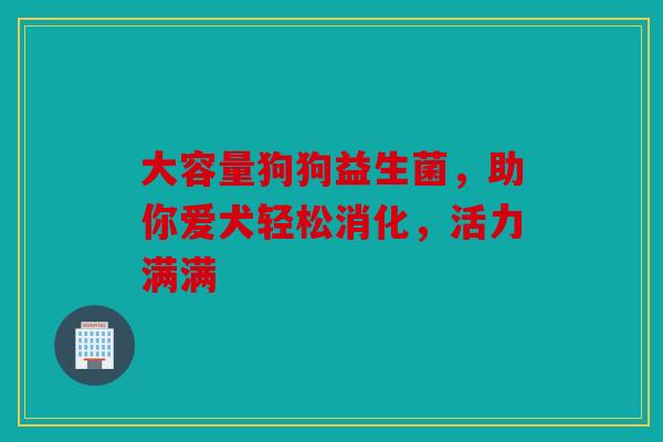 大容量狗狗益生菌，助你爱犬轻松消化，活力满满
