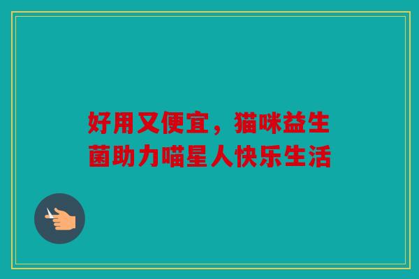 好用又便宜，猫咪益生菌助力喵星人快乐生活