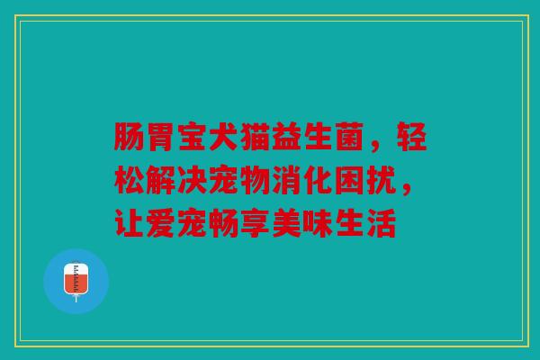 肠胃宝犬猫益生菌，轻松解决宠物消化困扰，让爱宠畅享美味生活